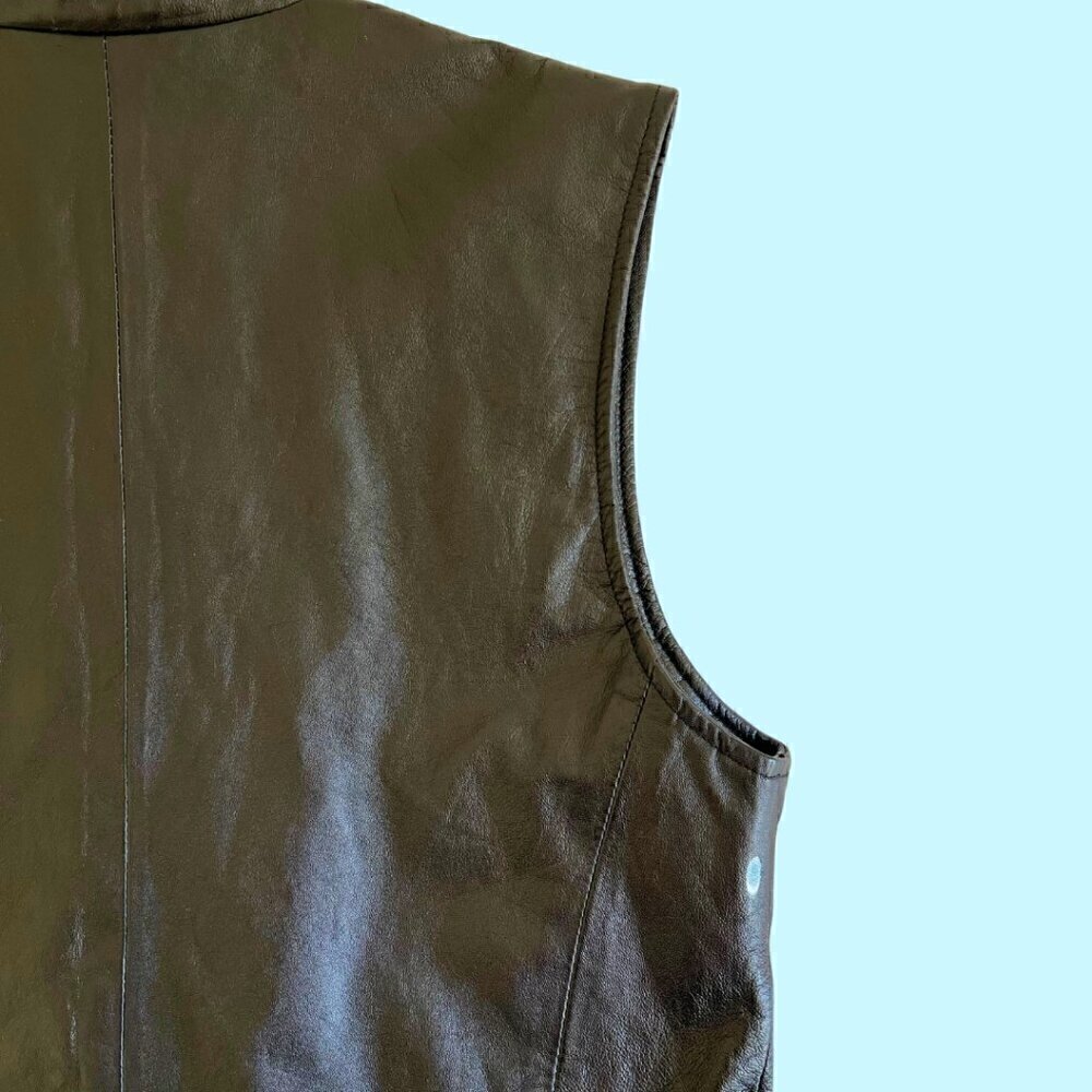 Doncaster Black Leather Vest - Vintage - Picture 5 of 6